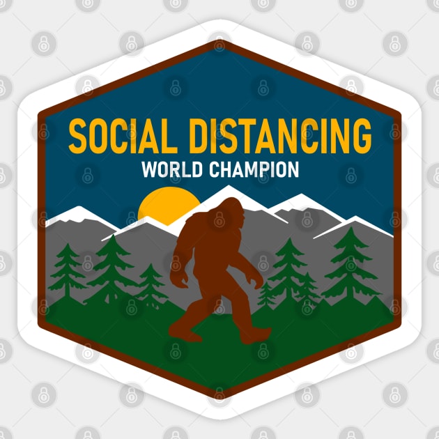 Social Distancing World Champ Sticker by AngryMongoAff